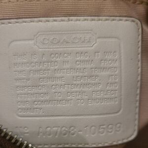 Coach White Leather Handbag